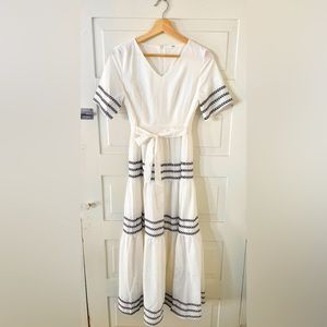 White maxi dress